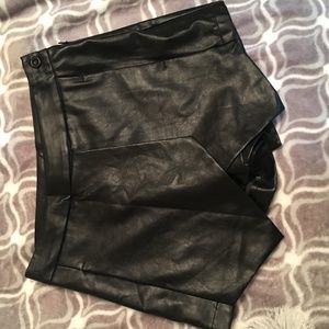 Black Leather Skort size 4